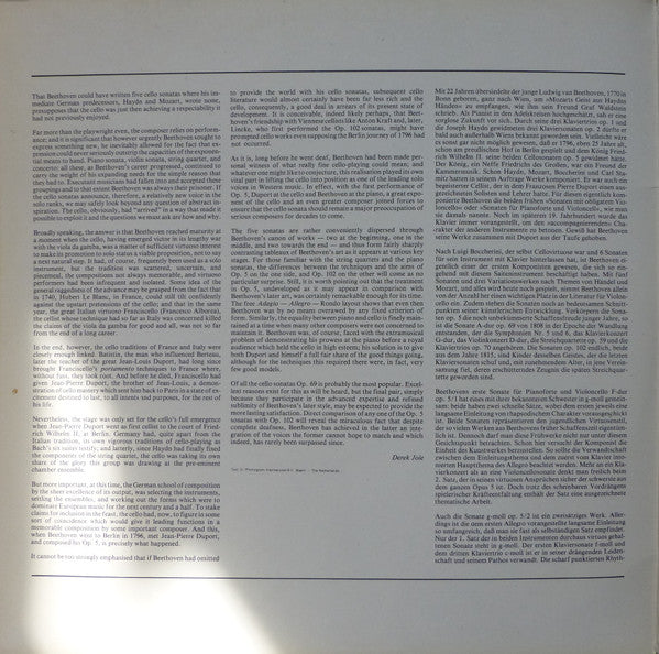 Ludwig van Beethoven - Mstislav Rostropovich, Sviatoslav Richter : The Sonatas For Piano And Cello (2xLP, Album, RE, Gat)