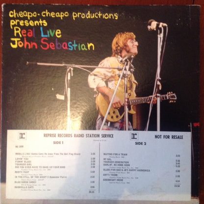 John Sebastian : Cheapo-Cheapo Productions Presents Real Live (LP, Album, Promo)