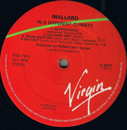 Mallard : In A Different Climate (LP, Album, RP)