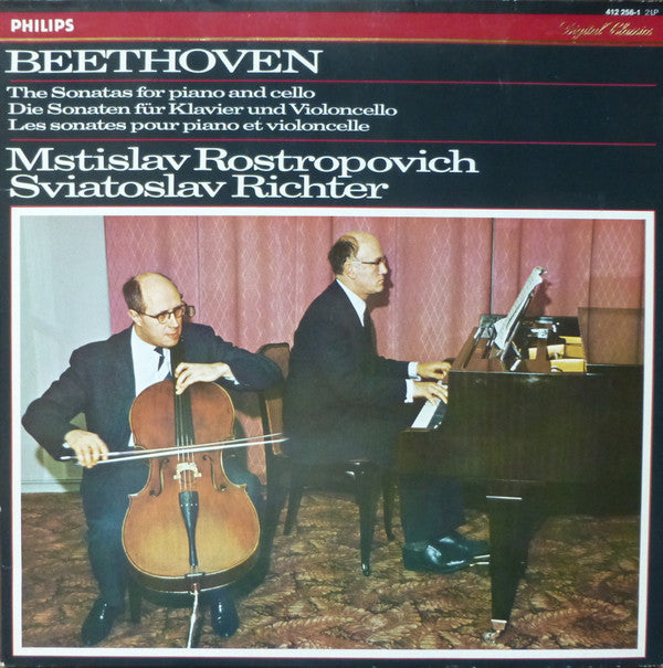 Ludwig van Beethoven - Mstislav Rostropovich, Sviatoslav Richter : The Sonatas For Piano And Cello (2xLP, Album, RE, Gat)