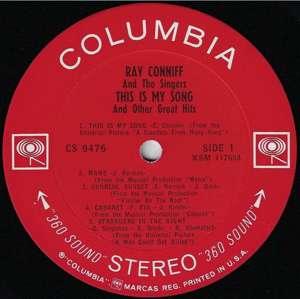 Ray Conniff And The Singers : This Is My Song And Other Great Hits (LP)