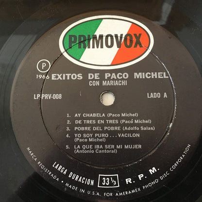 Paco Michel : Exitos De Paco Michel (LP, Comp)