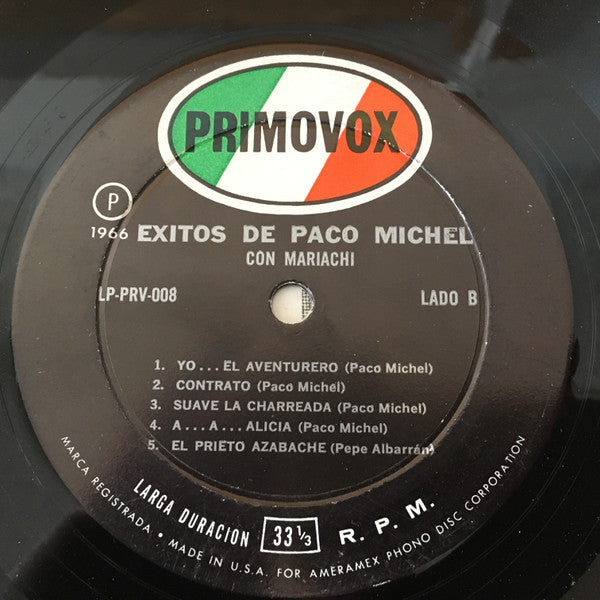 Paco Michel : Exitos De Paco Michel (LP, Comp)