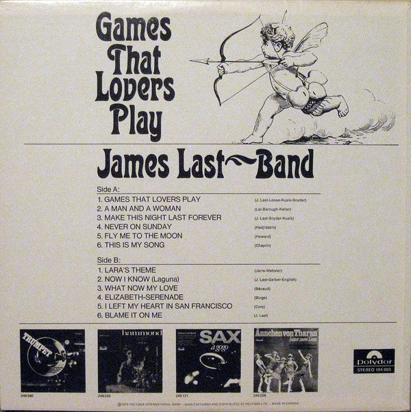 The James Last Band : Games That Lovers Play (LP, Album, RE)