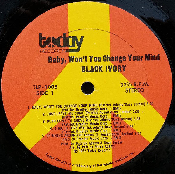 Black Ivory : Baby, Won't You Change Your Mind (LP, Album)