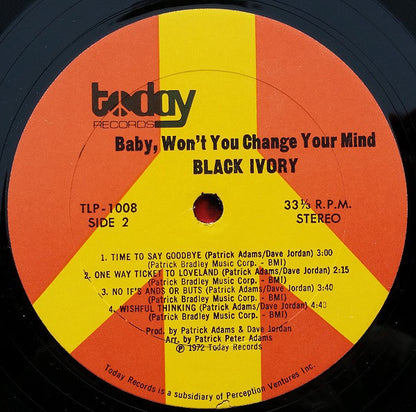 Black Ivory : Baby, Won't You Change Your Mind (LP, Album)