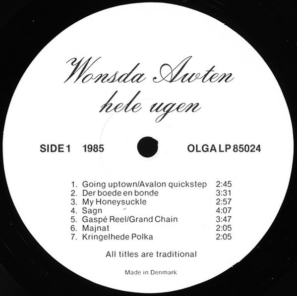 Wonsda Awten : Wonsda Awten Hele Ugen (LP, Album)