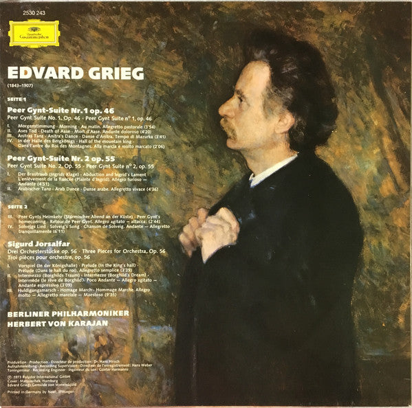 Edvard Grieg - Berliner Philharmoniker · Herbert von Karajan : Peer Gynt-Suiten 1 & 2 • Sigurd Jorsalfar (LP, RP)