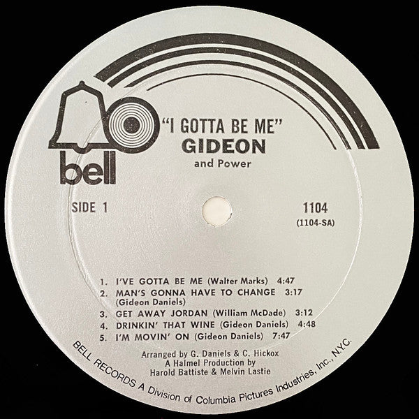 Gideon & Power : I Gotta Be Me (LP, Album, Mon)