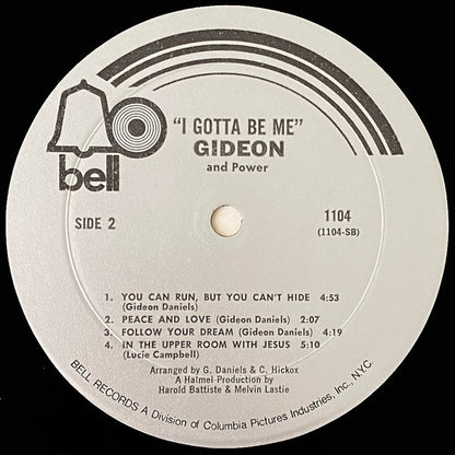 Gideon & Power : I Gotta Be Me (LP, Album, Mon)