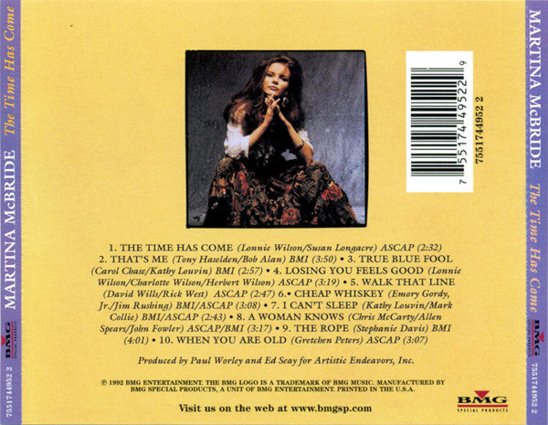 Martina McBride : The Time Has Come (CD, Album, RE)