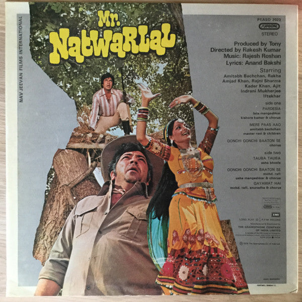 Rajesh Roshan, Anand Bakshi : Mr. Natwarlal (LP)