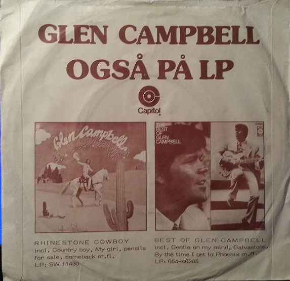 Glen Campbell : Country Boy  (7", Single)