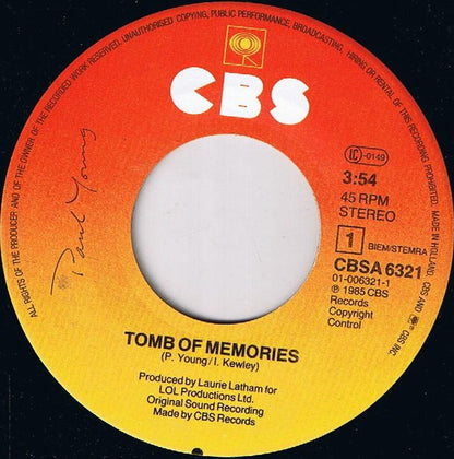 Paul Young : Tomb Of Memories (7", Single)