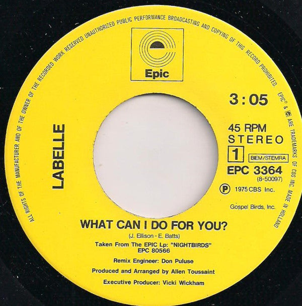 LaBelle : What Can I Do For You? (7", Single)