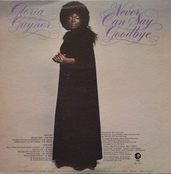 Gloria Gaynor : Never Can Say Goodbye (LP, Album)