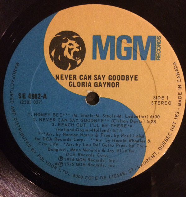 Gloria Gaynor : Never Can Say Goodbye (LP, Album)