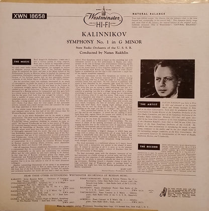 Vasily Sergeyevich Kalinnikov - Nathan Rachlin, Большой Симфонический Оркестр Всесоюзного Радио : Symphony No. 1 In G Minor (LP, Album, Mono)