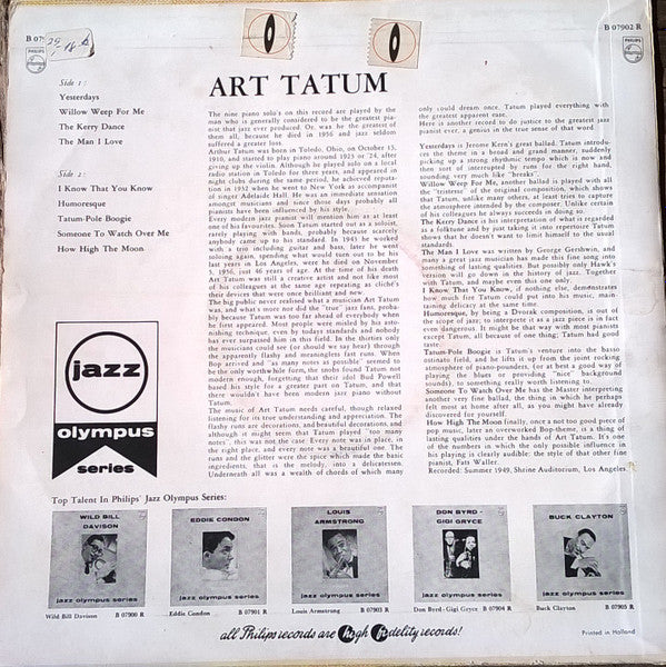 Art Tatum : Art Tatum (10")