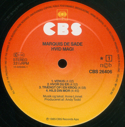 Anne Linnet, Marquis De Sade (7) : Hvid Magi (LP, Album)