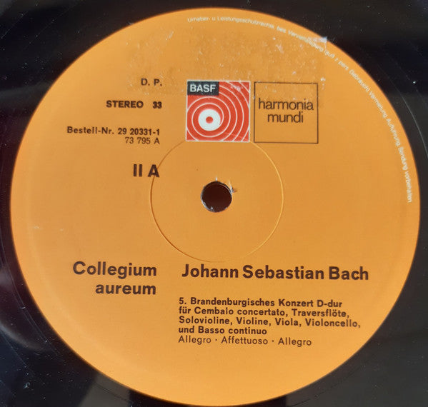 Johann Sebastian Bach / Collegium Aureum : Die Brandenburgischen Konzerte (2xLP, Gat)