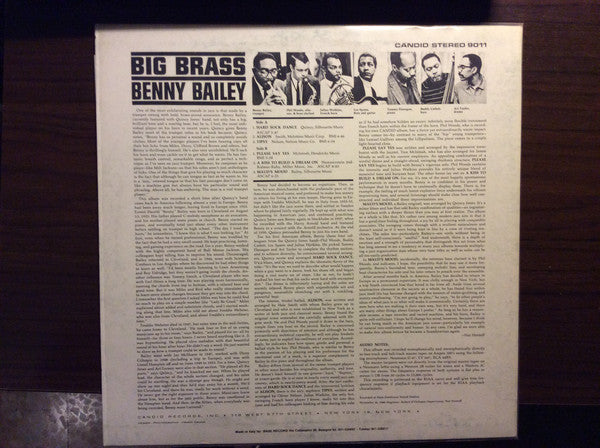 Benny Bailey : Big Brass (LP, Album, Mono)