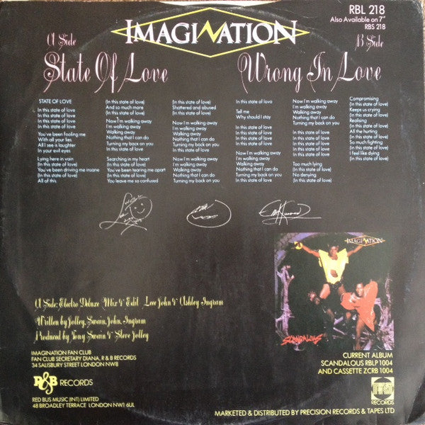 Imagination : State Of Love (12")