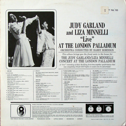 Judy Garland And Liza Minnelli : "Live" At The London Palladium (2xLP, Album, Club, RE, Gat)