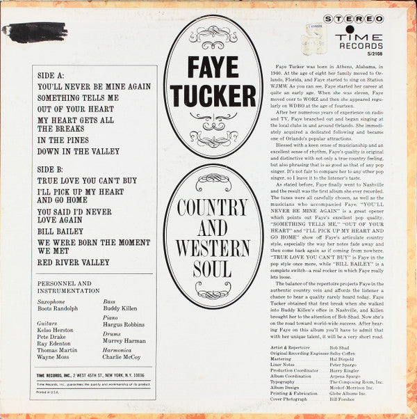 Faye Tucker : Country And Western Soul  (LP, Album)