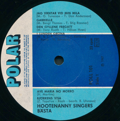 Hootenanny Singers : Hootenanny Singers Bästa (LP, Comp, RE)