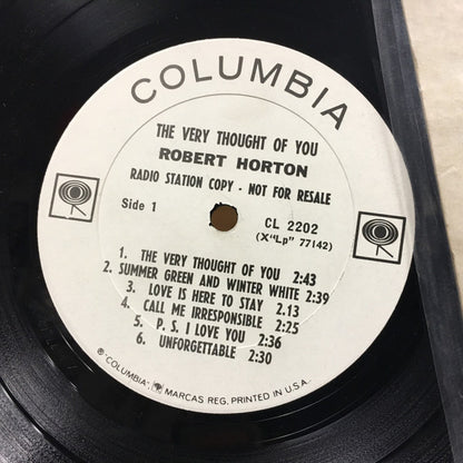 Robert Horton (5) : The Very Thought Of You  (LP, Album, Mono, Promo)