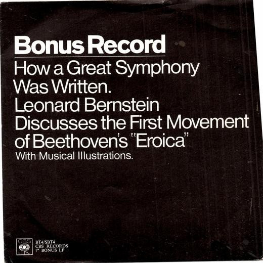 Ludwig van Beethoven - Leonard Bernstein : Eroica (LP + 7")