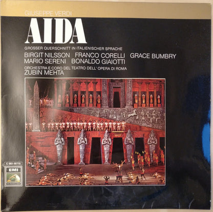 Giuseppe Verdi : Aida (Grosser Querschnitt In Italienischer Sprache) (LP)