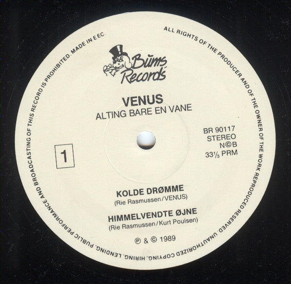 Venus (90) : Alting Bare En Vane (12", EP)