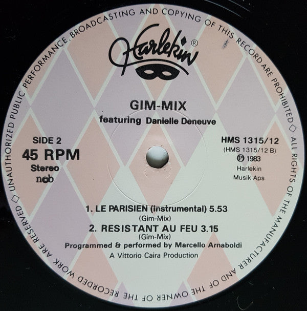 Gim-Mix Featuring Danielle Deneuve : Le Parisien (12", Single)