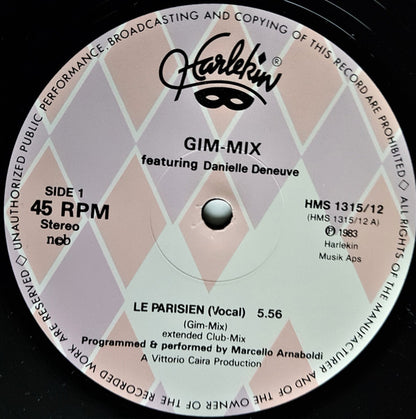 Gim-Mix Featuring Danielle Deneuve : Le Parisien (12", Single)