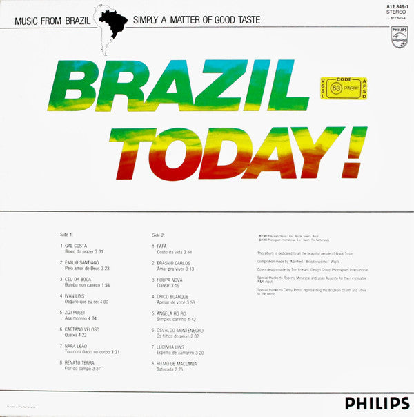 Various : Brazil Today! (Music From Brazil, Simply A Matter Of Good Taste) (LP, Comp)