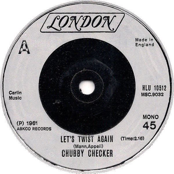 Chubby Checker : Let's Twist Again (7", Single, RE, Sil)