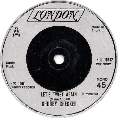 Chubby Checker : Let's Twist Again (7", Single, RE, Sil)