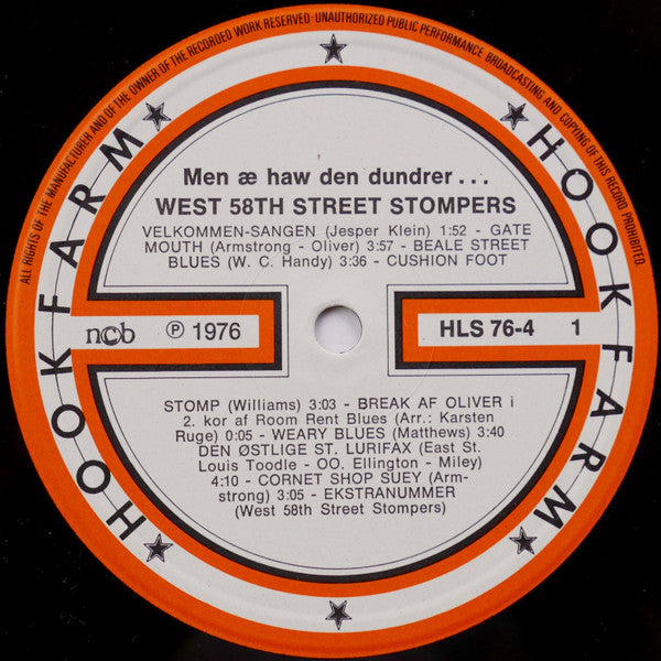 West 58th Street Stompers : Men Æ Haw Den Dundrer (LP, Album)