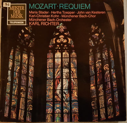 Wolfgang Amadeus Mozart, Maria Stader, Hertha Töpper, John Van Kesteren, Karl Kohn, Münchener Bach-Chor, Münchener Bach-Orchester, Karl Richter : Requiem (LP, Album)