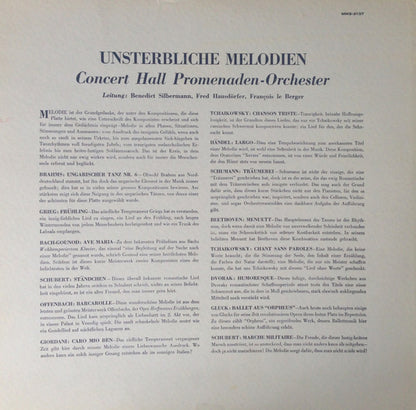 Various / Concert Hall Promenade Orchestra Leitung: Benedict Silberman, Fred Hausdörfer, François Le Berger : Unsterbliche Melodien (LP)