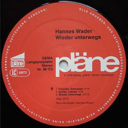 Hannes Wader : Wieder Unterwegs (LP, Album, Gat)