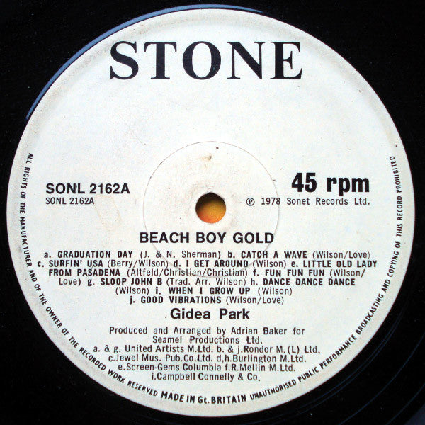 Gidea Park : Beach Boy Gold / Lady Be Good (12", RE)