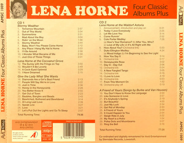 Lena Horne : Four Classic Albums Plus (2xCD, Comp)