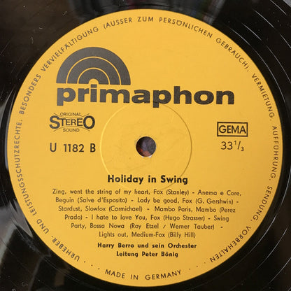 Tanzorchester Harry Berro Leitung Peter Bönig : Holiday In Swing (Evergreens  Zum Tanzen Mit Dem Orchester Eric Bühle) (LP)