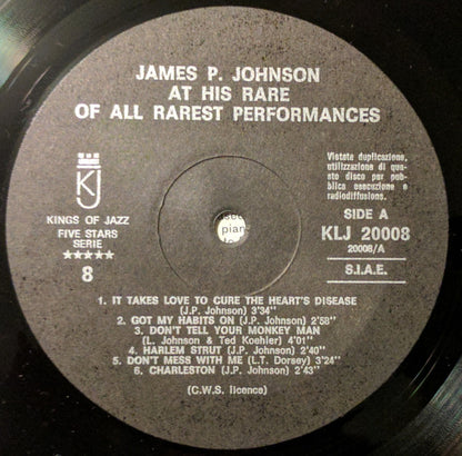 James Price Johnson : At His Rare Of All Rarest Performances Vol. 1 (LP)