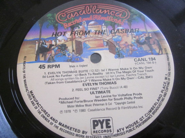 Various : Hot From The Casbah (12", Single, P/Mixed)