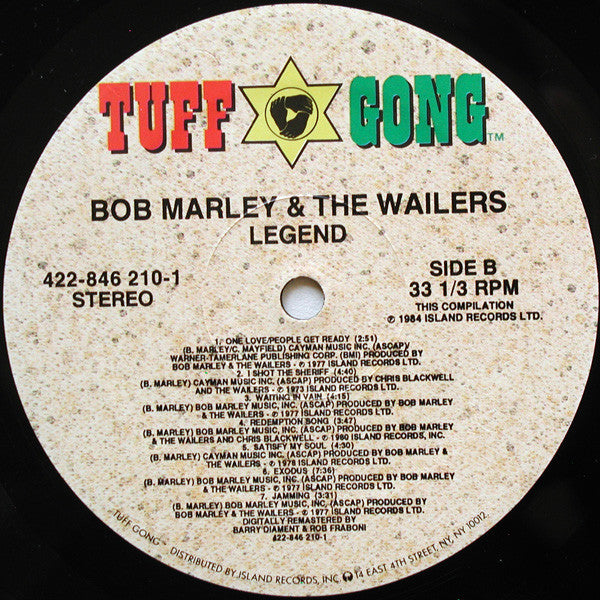 Bob Marley & The Wailers : Legend (The Best Of Bob Marley And The Wailers) (LP, Comp, RE, RM)