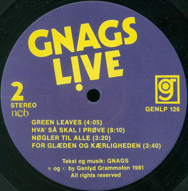 Gnags : Gnags L!ve (Vol. 1) (LP)